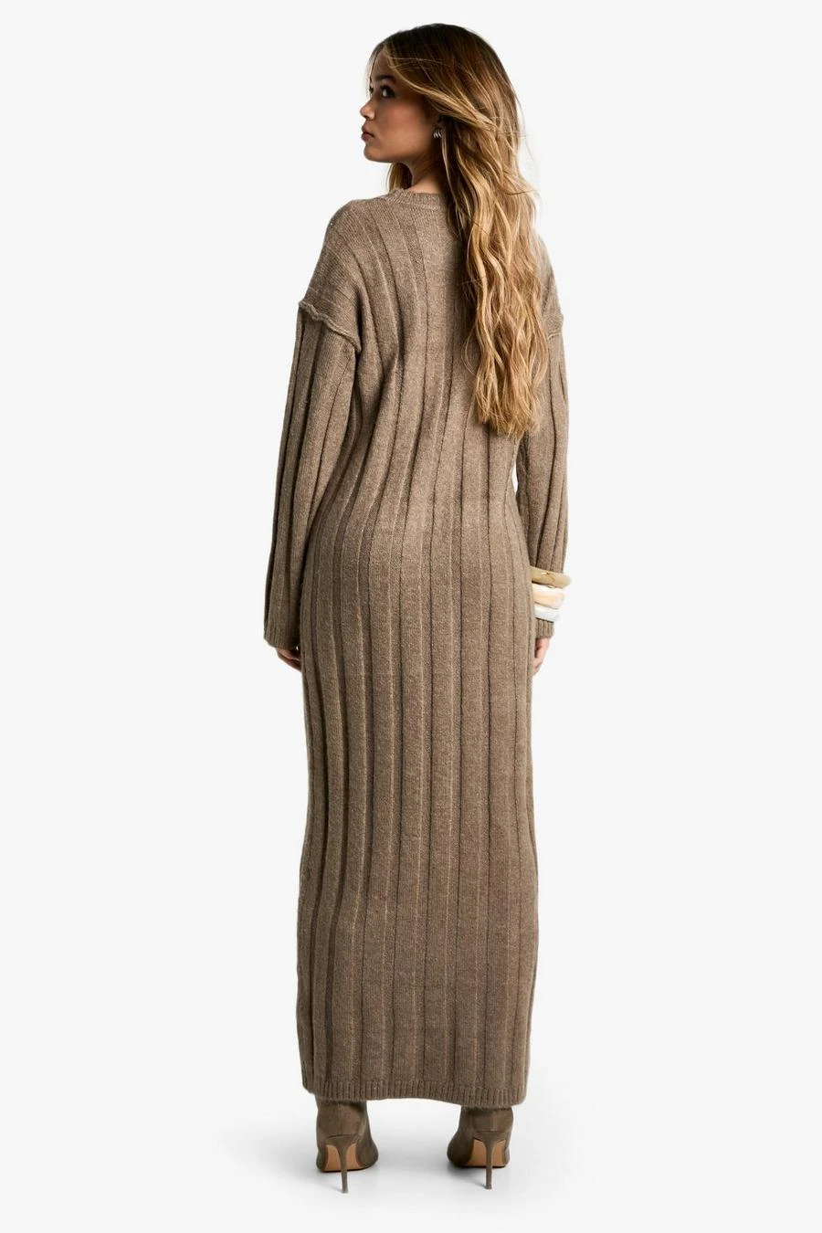 BOOHOO Wide Soft Rib Knitted Maxi Dress 2 BOOHOO Wide Soft Rib Knitted Maxi Dress - Image 2