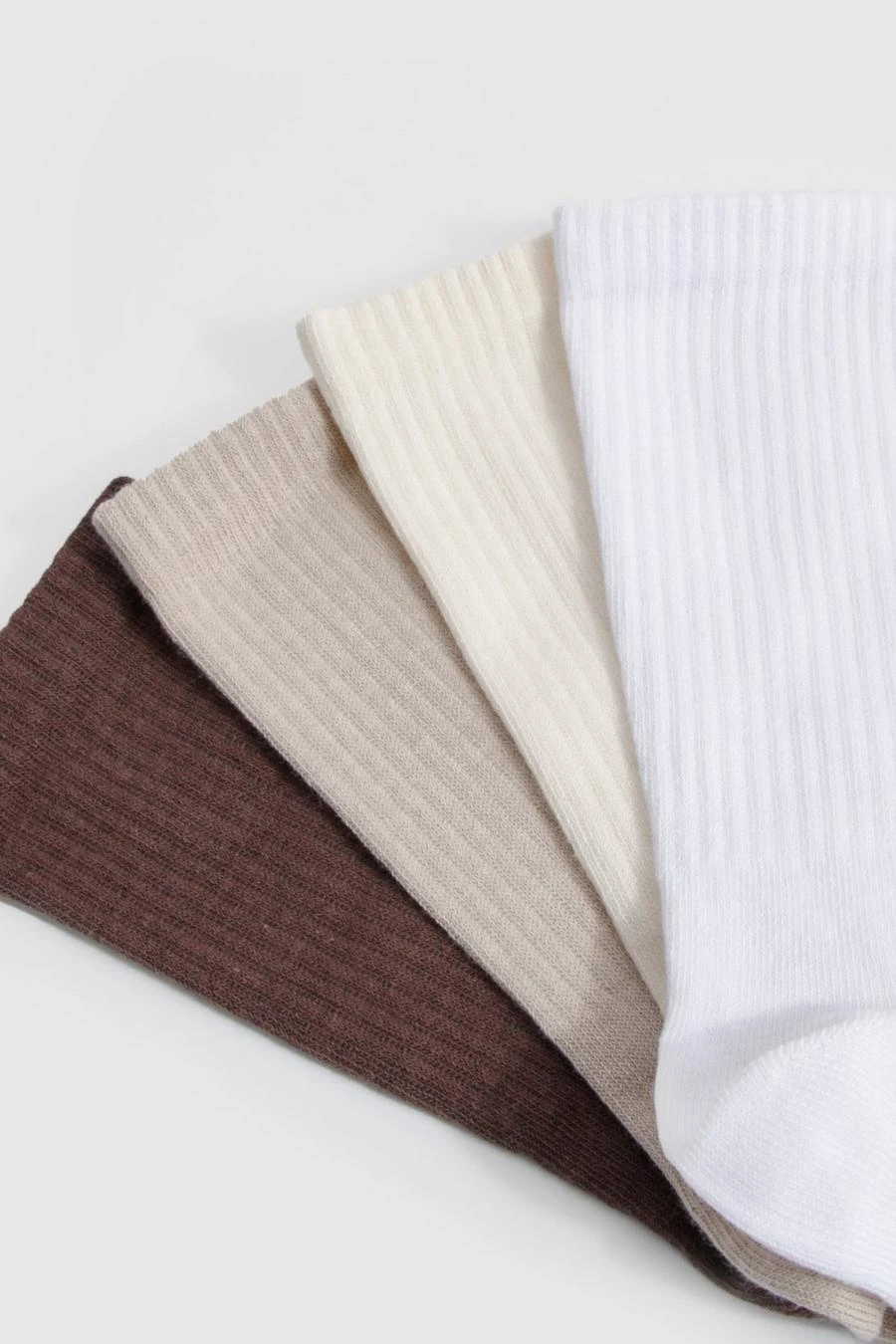 BOOHOO Tonal Crew Socks 4 Pack 2 BOOHOO Tonal Crew Socks 4 Pack - Image 2