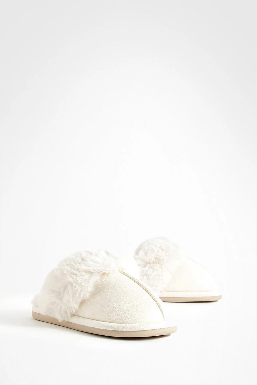 BOOHOO Fluffy Faux Fur Mule Slipper 1 BOOHOO Fluffy Faux Fur Mule Slipper