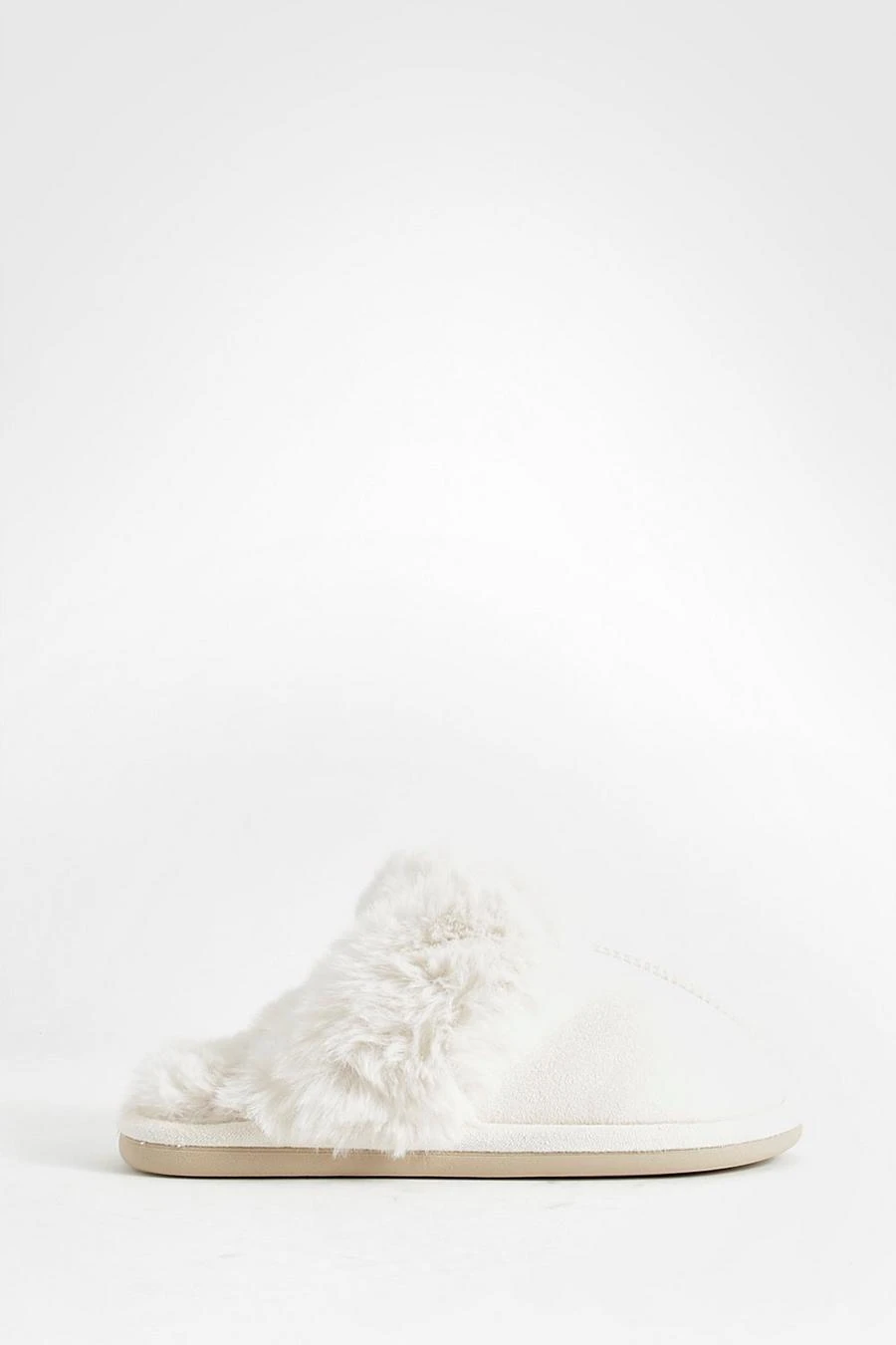 BOOHOO Fluffy Faux Fur Mule Slipper 2 BOOHOO Fluffy Faux Fur Mule Slipper - Image 2