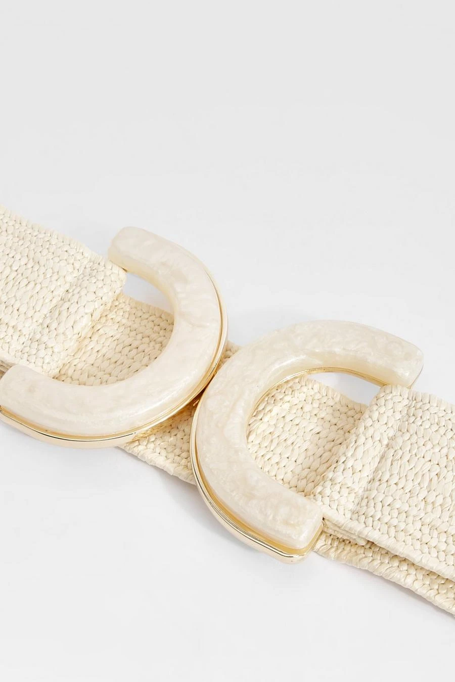 BOOHOO Shell Buckle Raffia Belt 3 BOOHOO Shell Buckle Raffia Belt - Image 3