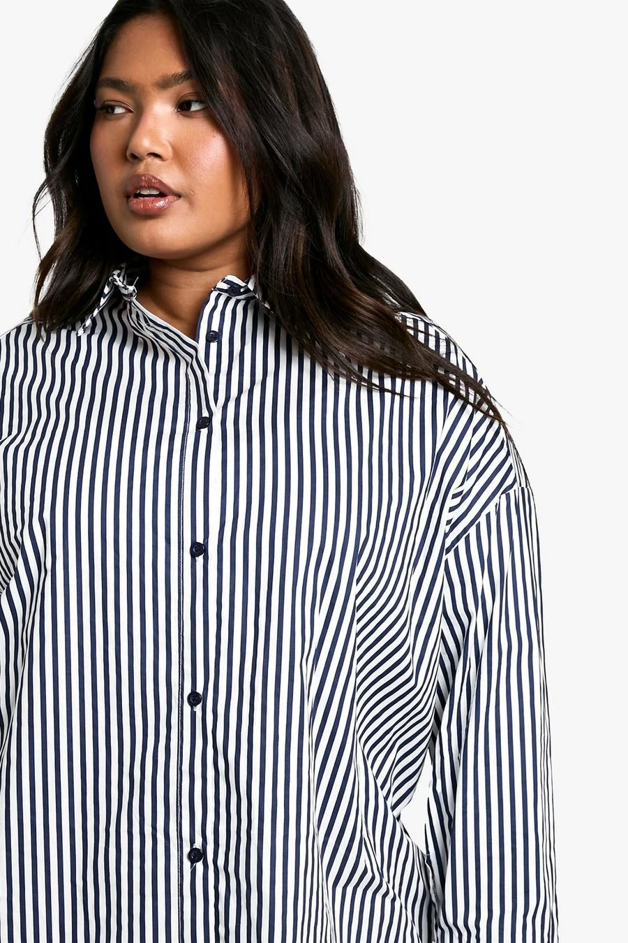 BOOHOO Plus Oversized Stripe Shirt 4 BOOHOO Plus Oversized Stripe Shirt - Image 4