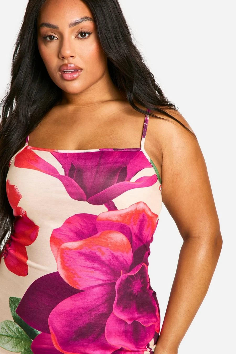 BOOHOO Plus Floral Print Strappy Maxi Dress 4 BOOHOO Plus Floral Print Strappy Maxi Dress - Image 4