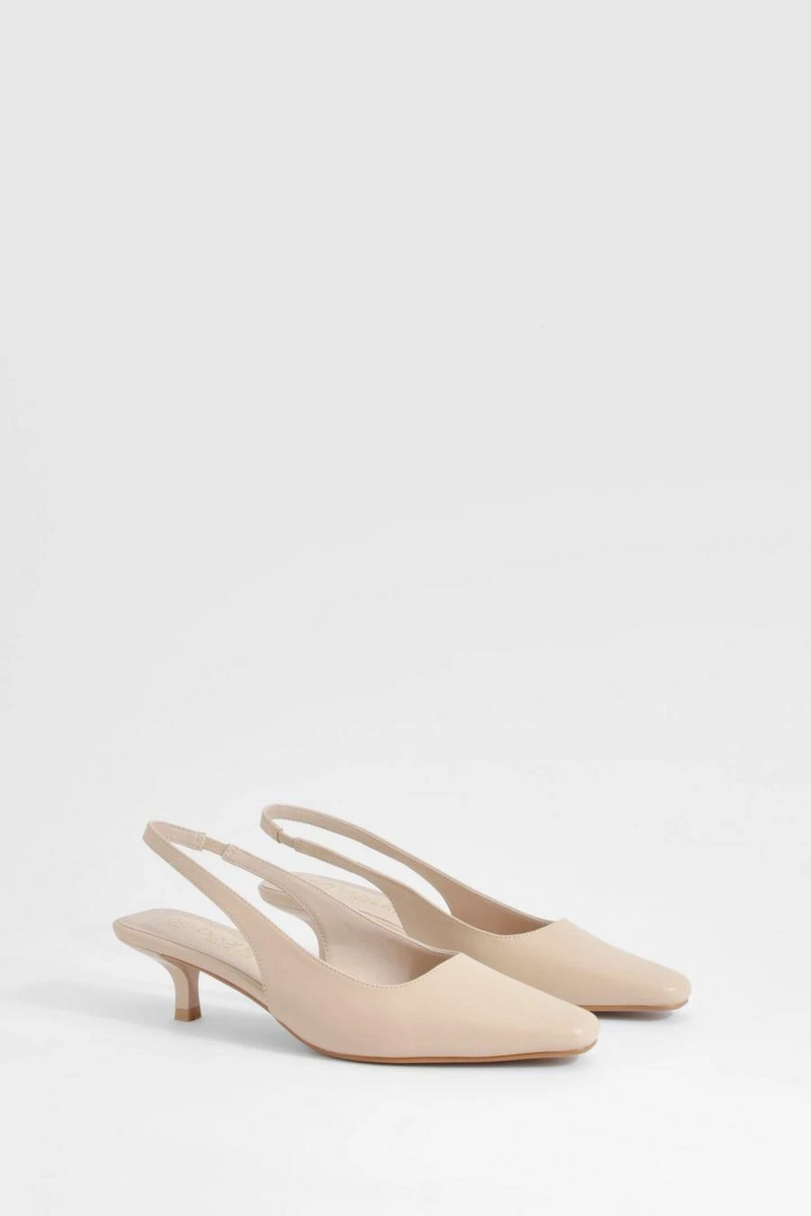 BOOHOO Wide Fit Low Stiletto Slingback Court Shoe 1 BOOHOO Wide Fit Low Stiletto Slingback Court Shoe