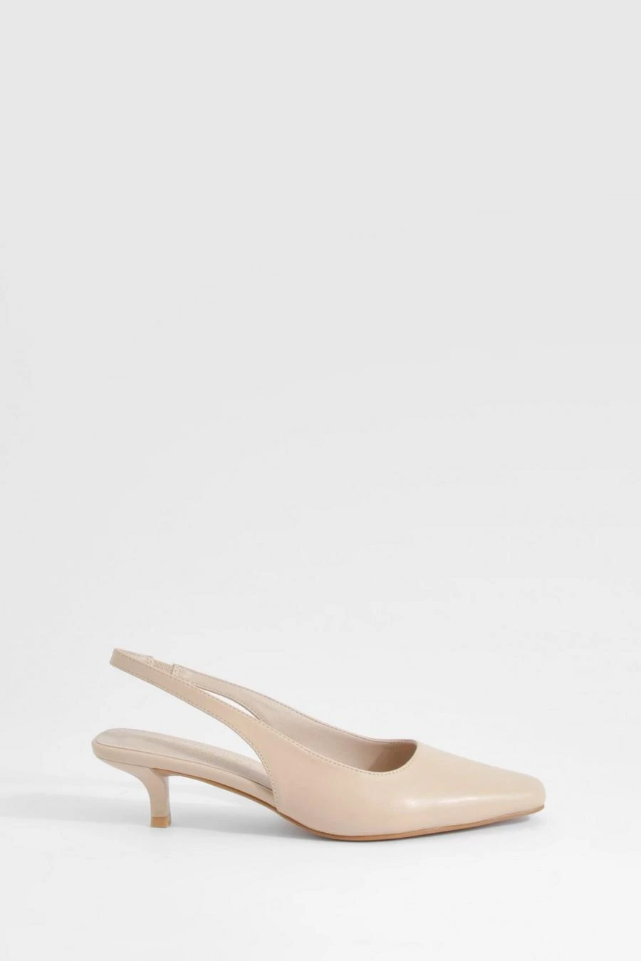 BOOHOO Wide Fit Low Stiletto Slingback Court Shoe 2 BOOHOO Wide Fit Low Stiletto Slingback Court Shoe - Image 2