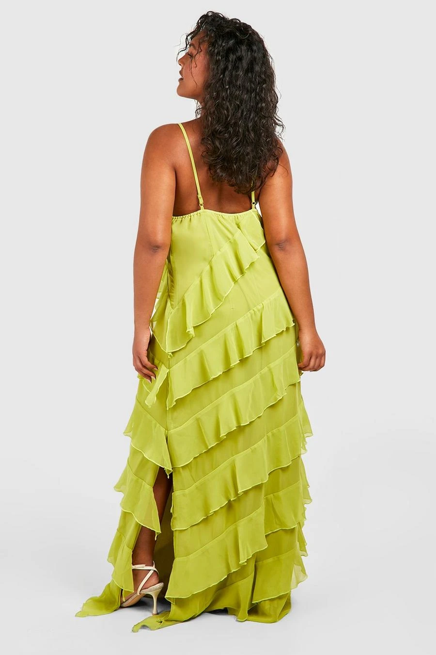 BOOHOO Plus Ruffle Strappy Maxi Dress 2 BOOHOO Plus Ruffle Strappy Maxi Dress - Image 2