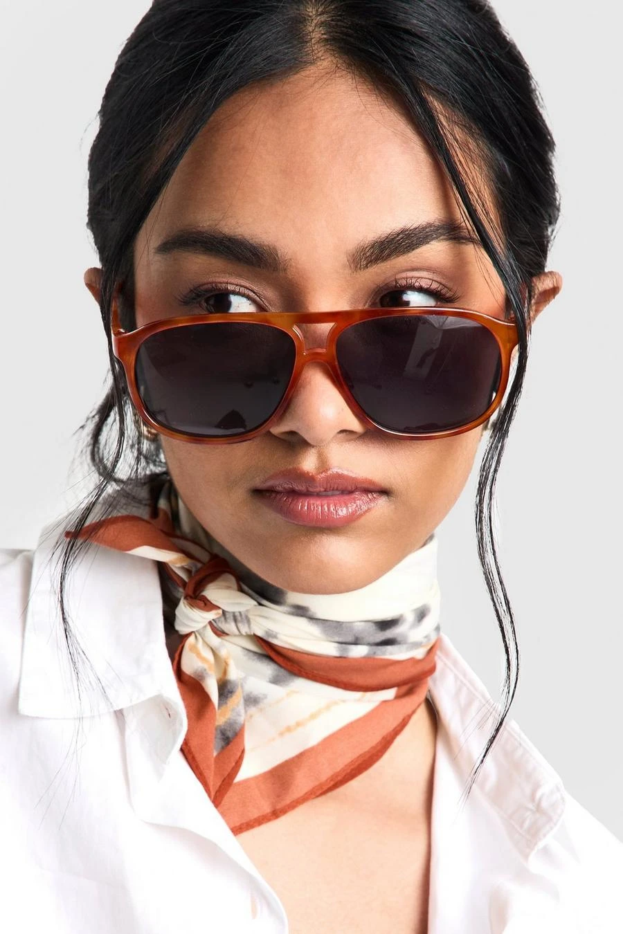 BOOHOO Orange Tortoise Shell Frame Aviator Sunglasses 1 BOOHOO Orange Tortoise Shell Frame Aviator Sunglasses
