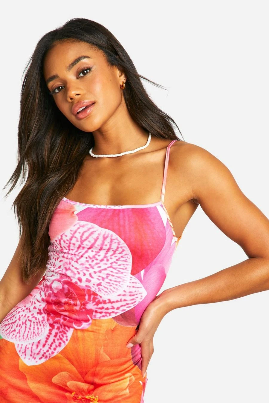 BOOHOO Floral Print Strappy Maxi Dress 4 BOOHOO Floral Print Strappy Maxi Dress - Image 4