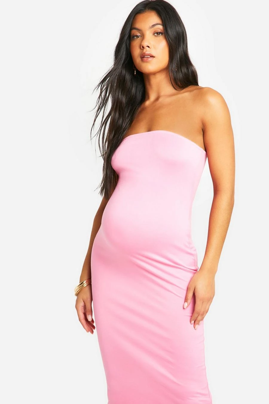 BOOHOO Maternity Super Soft Bandeau Maxi Dress 4 BOOHOO Maternity Super Soft Bandeau Maxi Dress - Image 4