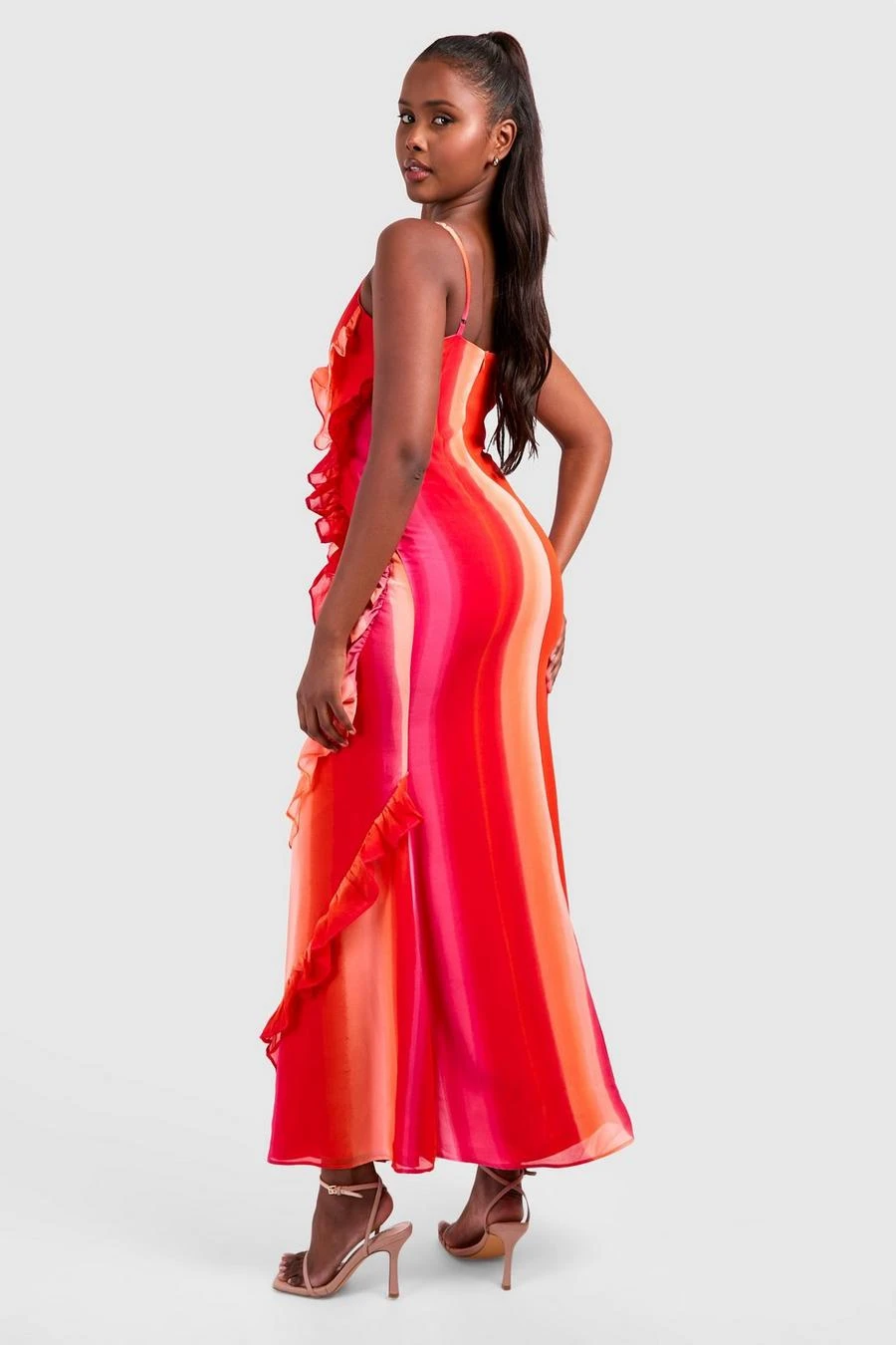 BOOHOO Ombre Ruffle Tiered Maxi Dress 2 BOOHOO Ombre Ruffle Tiered Maxi Dress - Image 2