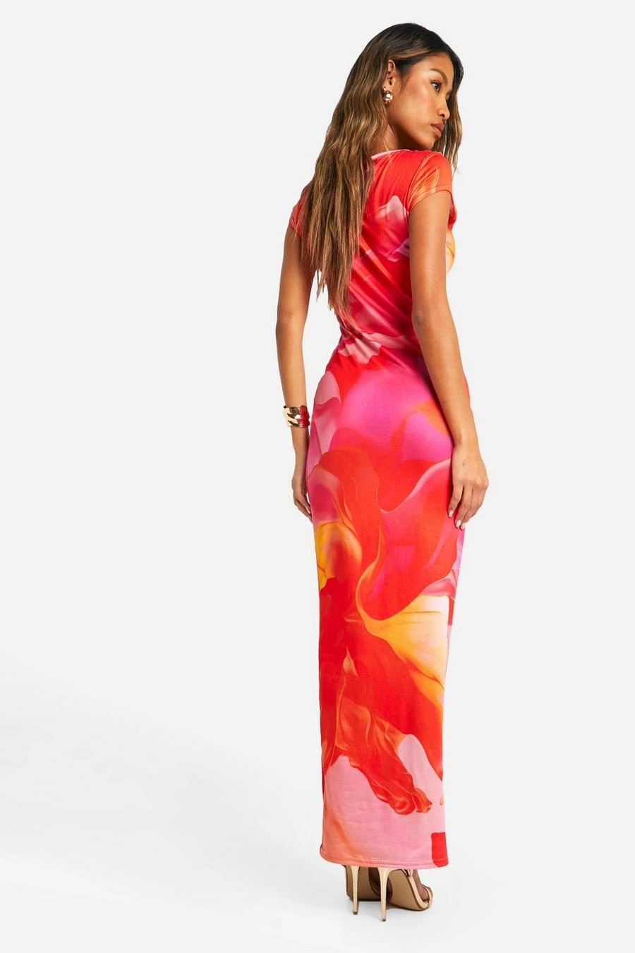 BOOHOO Super Soft Cap Sleeve Tie Dye Maxi Dress 2 BOOHOO Super Soft Cap Sleeve Tie Dye Maxi Dress - Image 2