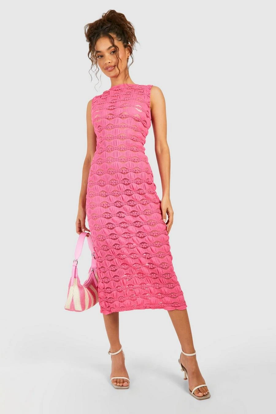 BOOHOO Textured Low Back Maxi Dress 3 BOOHOO Textured Low Back Maxi Dress - Image 3