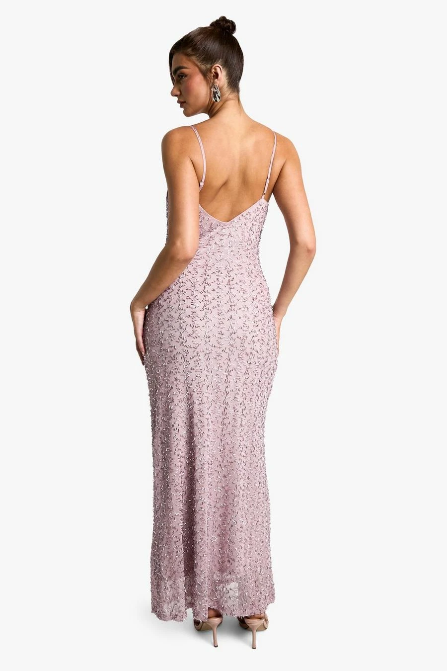 BOOHOO V Neck Hand Embellished Maxi Dress 2 BOOHOO V Neck Hand Embellished Maxi Dress - Image 2