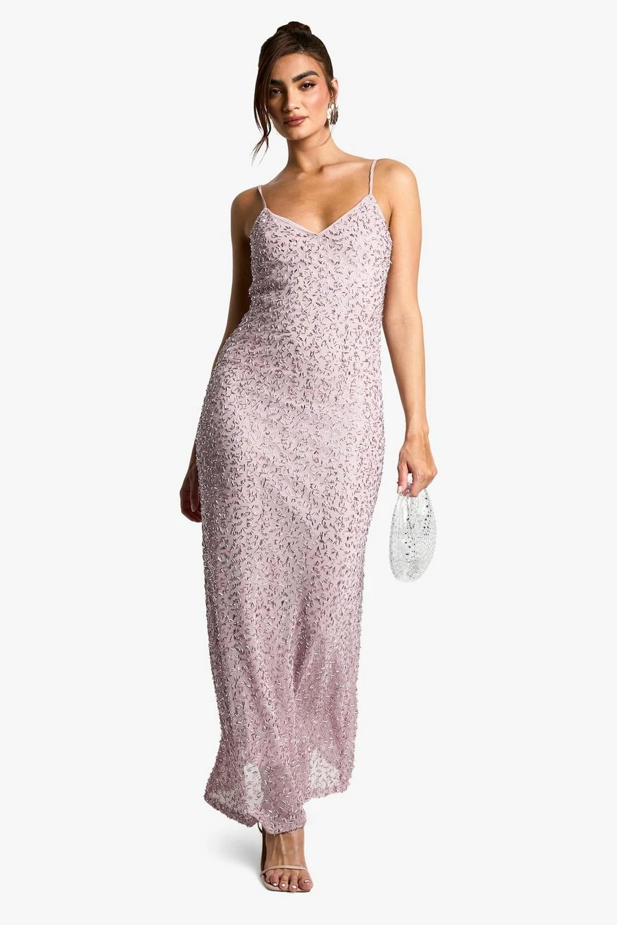 BOOHOO V Neck Hand Embellished Maxi Dress 3 BOOHOO V Neck Hand Embellished Maxi Dress - Image 3