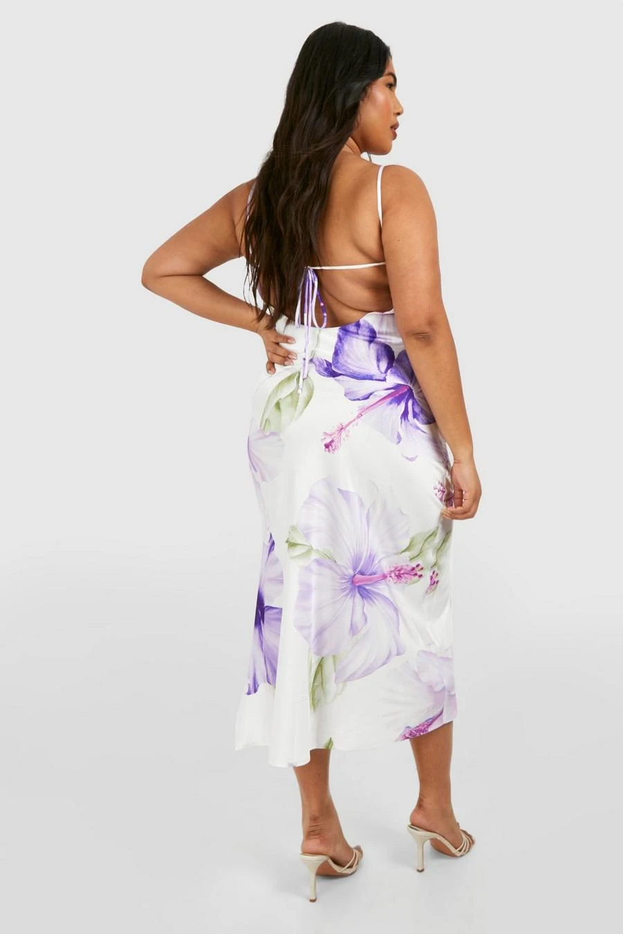 BOOHOO Plus Printed Midi Slip Dress 2 BOOHOO Plus Printed Midi Slip Dress - Image 2
