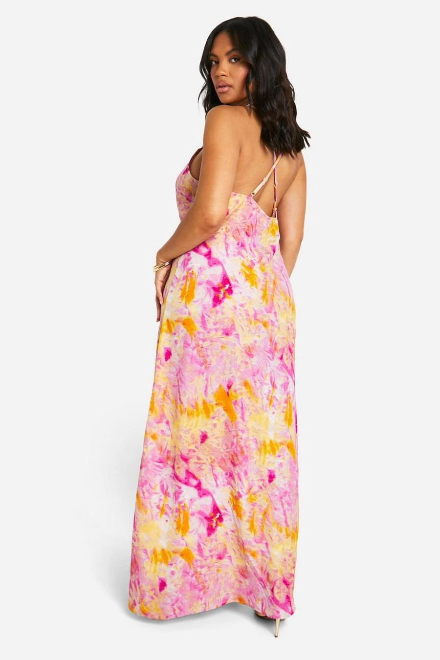 BOOHOO Plus Tie Dye V Neck Strappy Maxi Dress 2 BOOHOO Plus Tie Dye V Neck Strappy Maxi Dress - Image 2