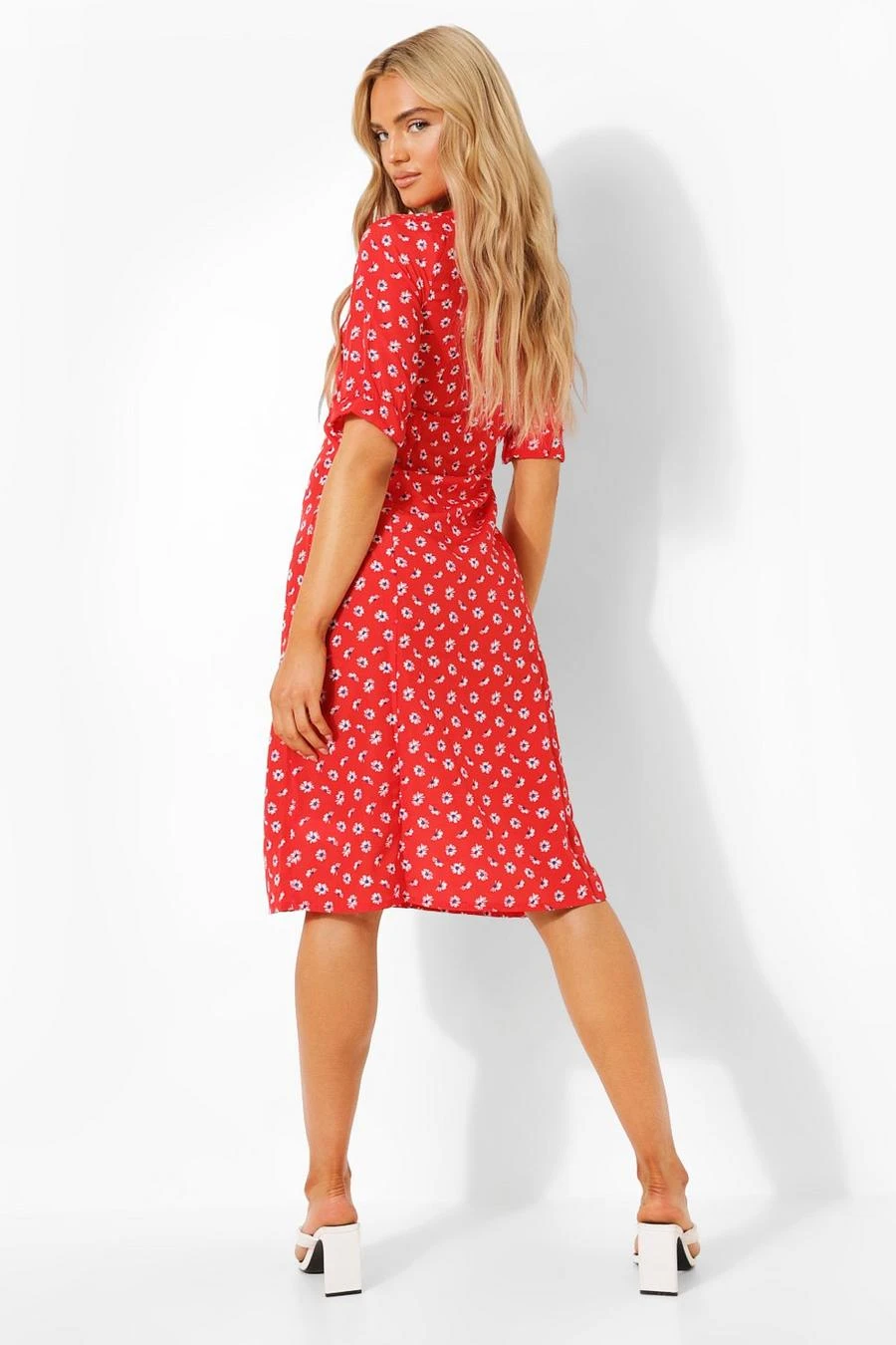 BOOHOO Daisy Button Through Midi Dress 2 BOOHOO Daisy Button Through Midi Dress - Image 2