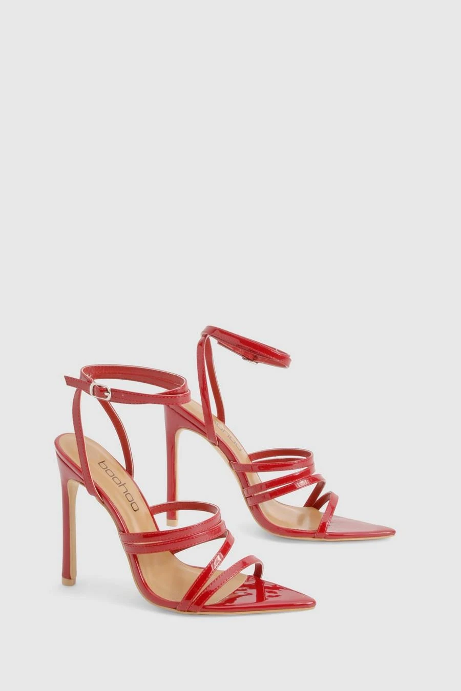 BOOHOO Multi Strap Pointed Toe Stiletto Heels 2 BOOHOO Multi Strap Pointed Toe Stiletto Heels - Image 2