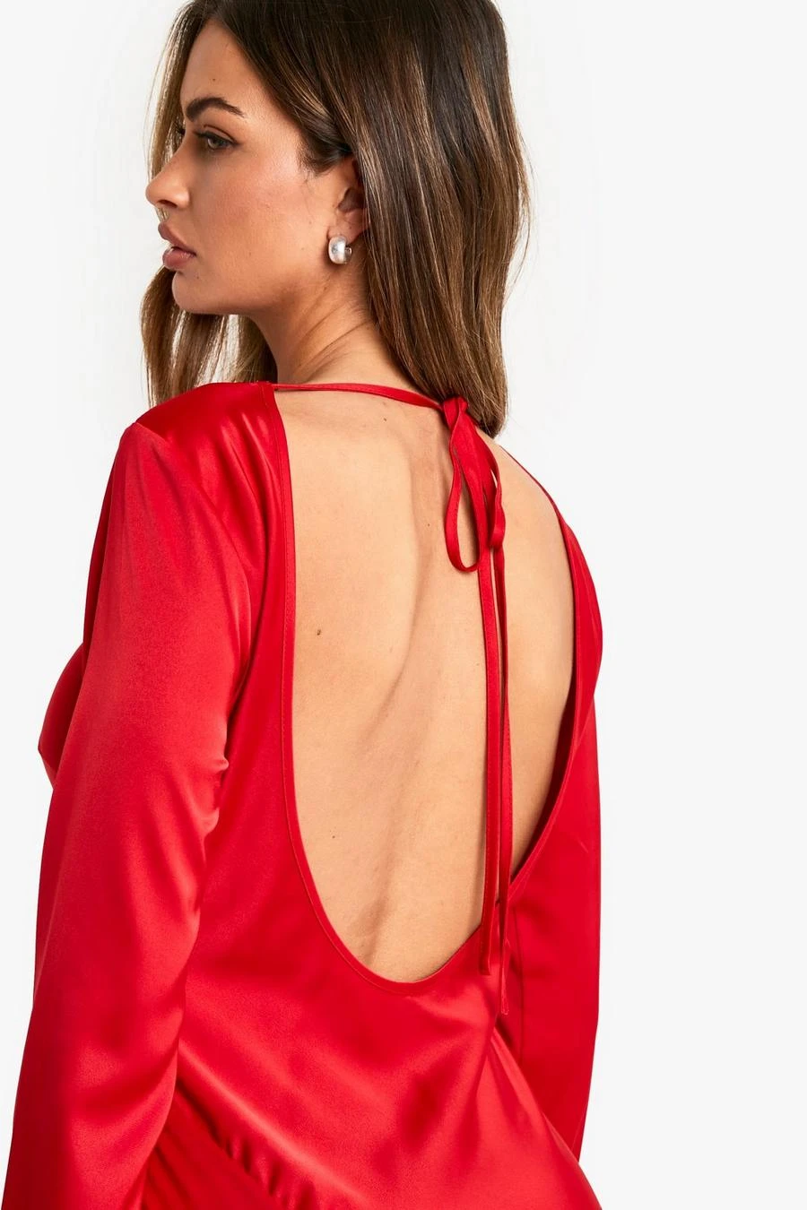 BOOHOO Satin Column Maxi Dress 4 BOOHOO Satin Column Maxi Dress - Image 4