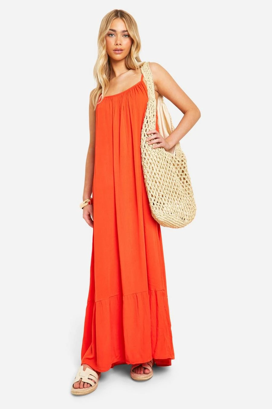 BOOHOO Strappy Cheesecloth Maxi Dress 3 BOOHOO Strappy Cheesecloth Maxi Dress - Image 3