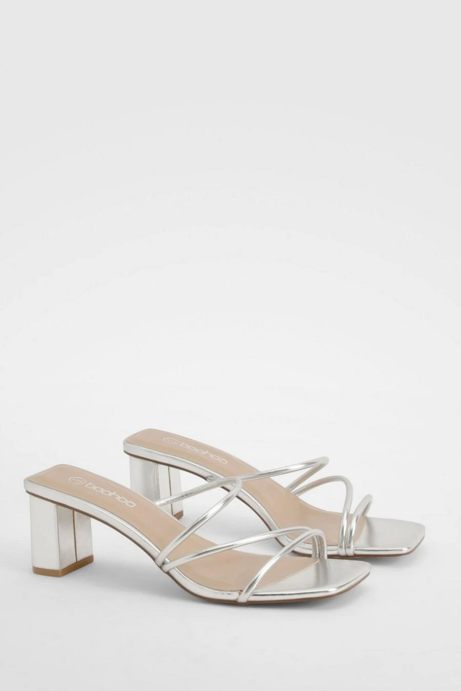 BOOHOO Strappy Low Block Heel Mule 1 BOOHOO Strappy Low Block Heel Mule