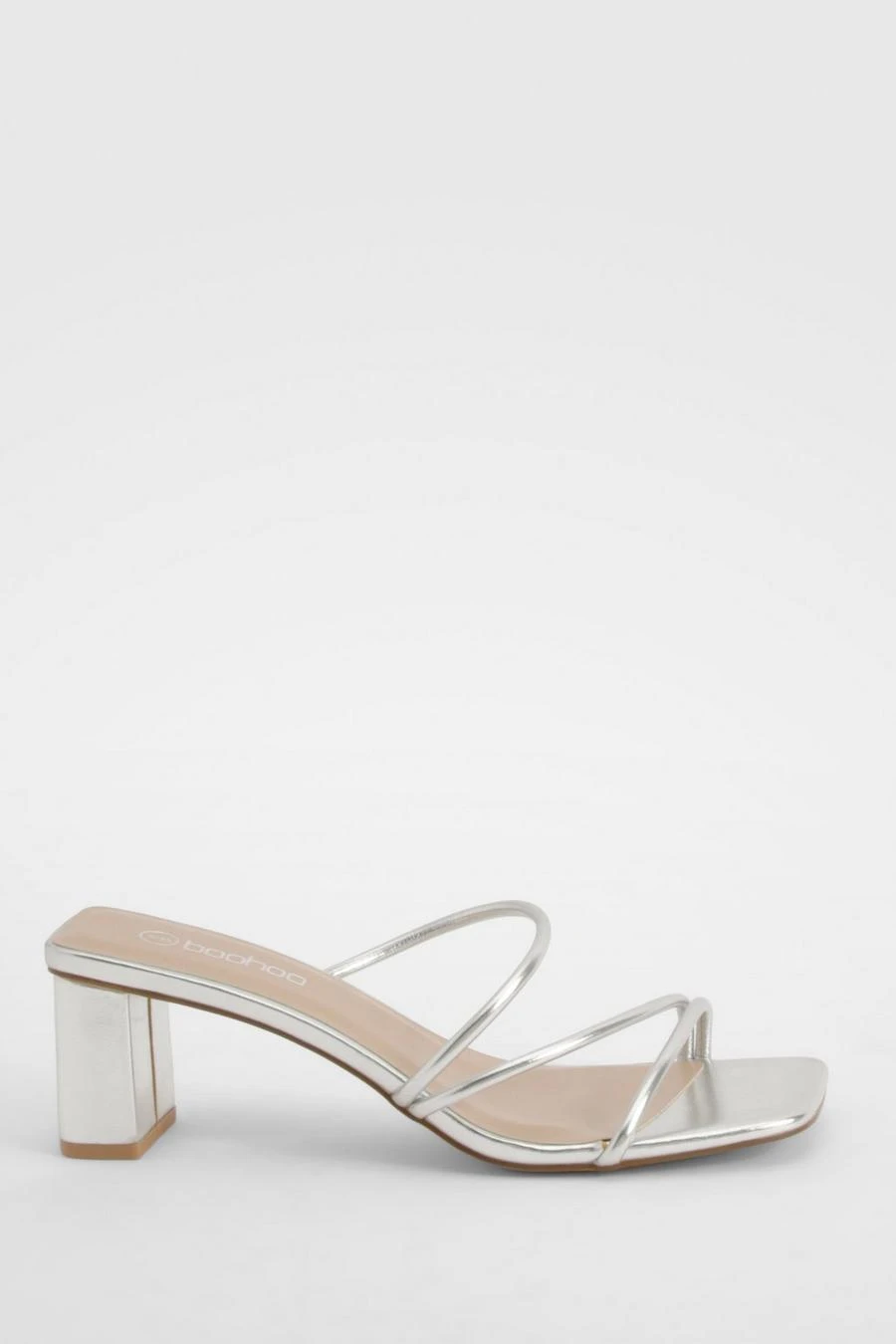 BOOHOO Strappy Low Block Heel Mule 2 BOOHOO Strappy Low Block Heel Mule - Image 2