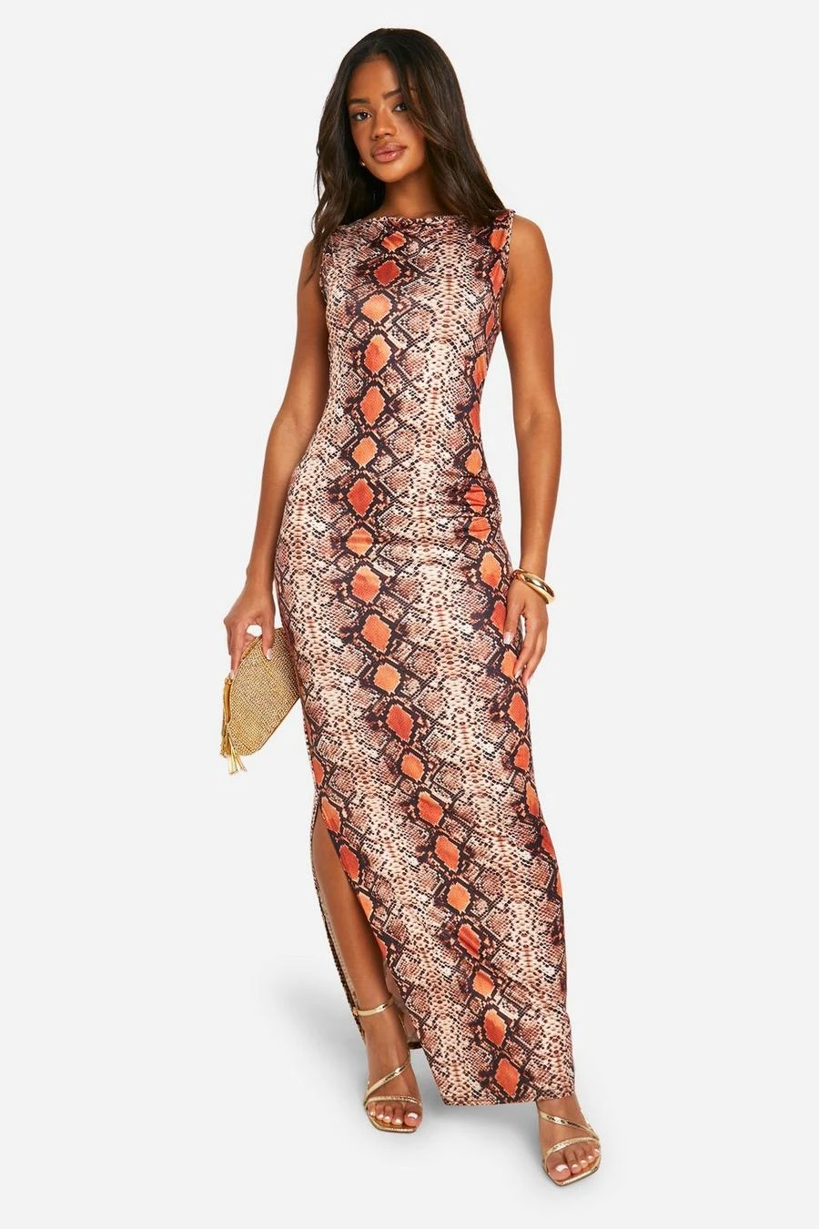 BOOHOO Snakeskin Maxi Dress 1 BOOHOO Snakeskin Maxi Dress