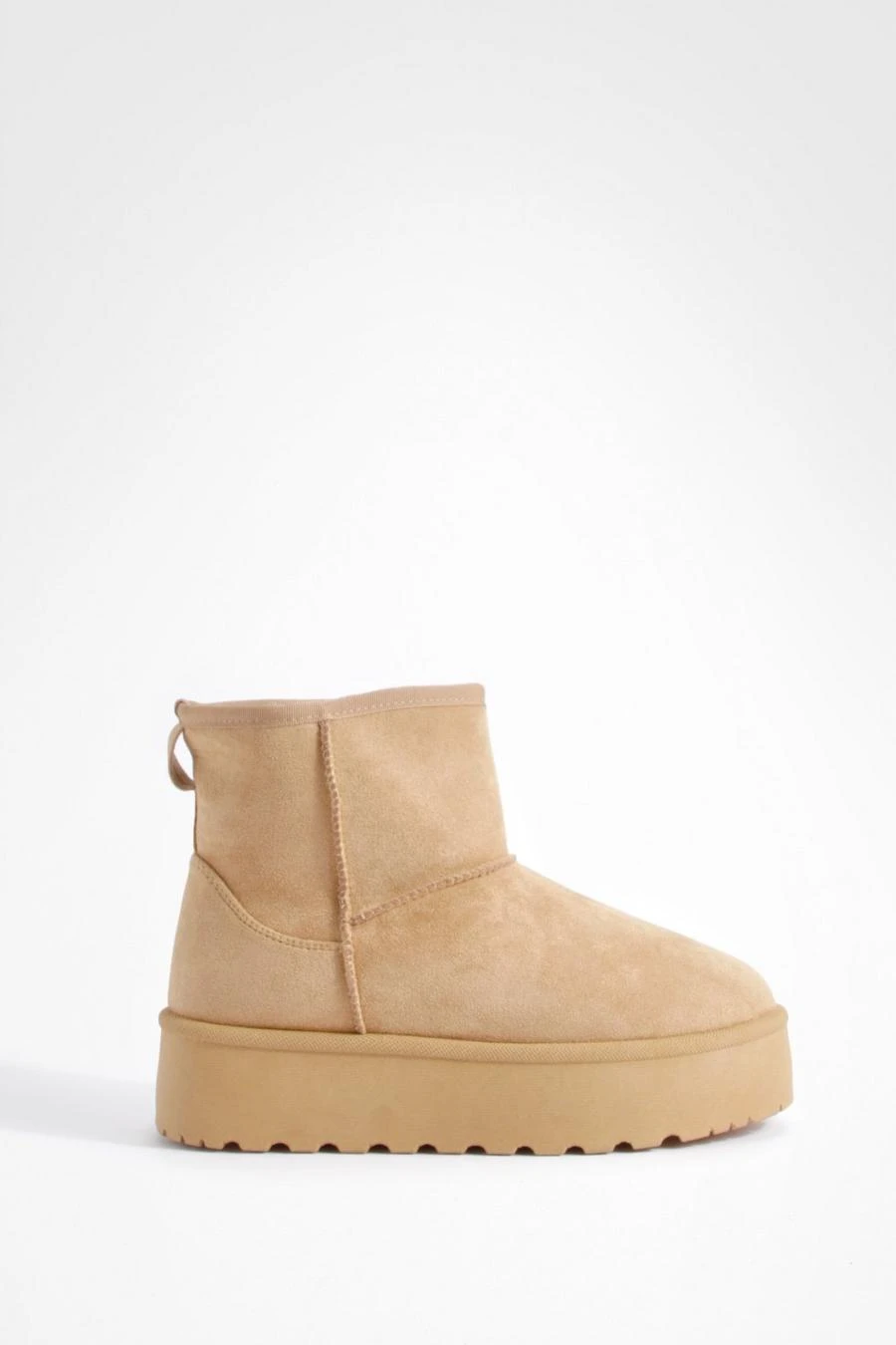 BOOHOO Wide Fit Platform Mini Cosy Boots 2 BOOHOO Wide Fit Platform Mini Cosy Boots - Image 2