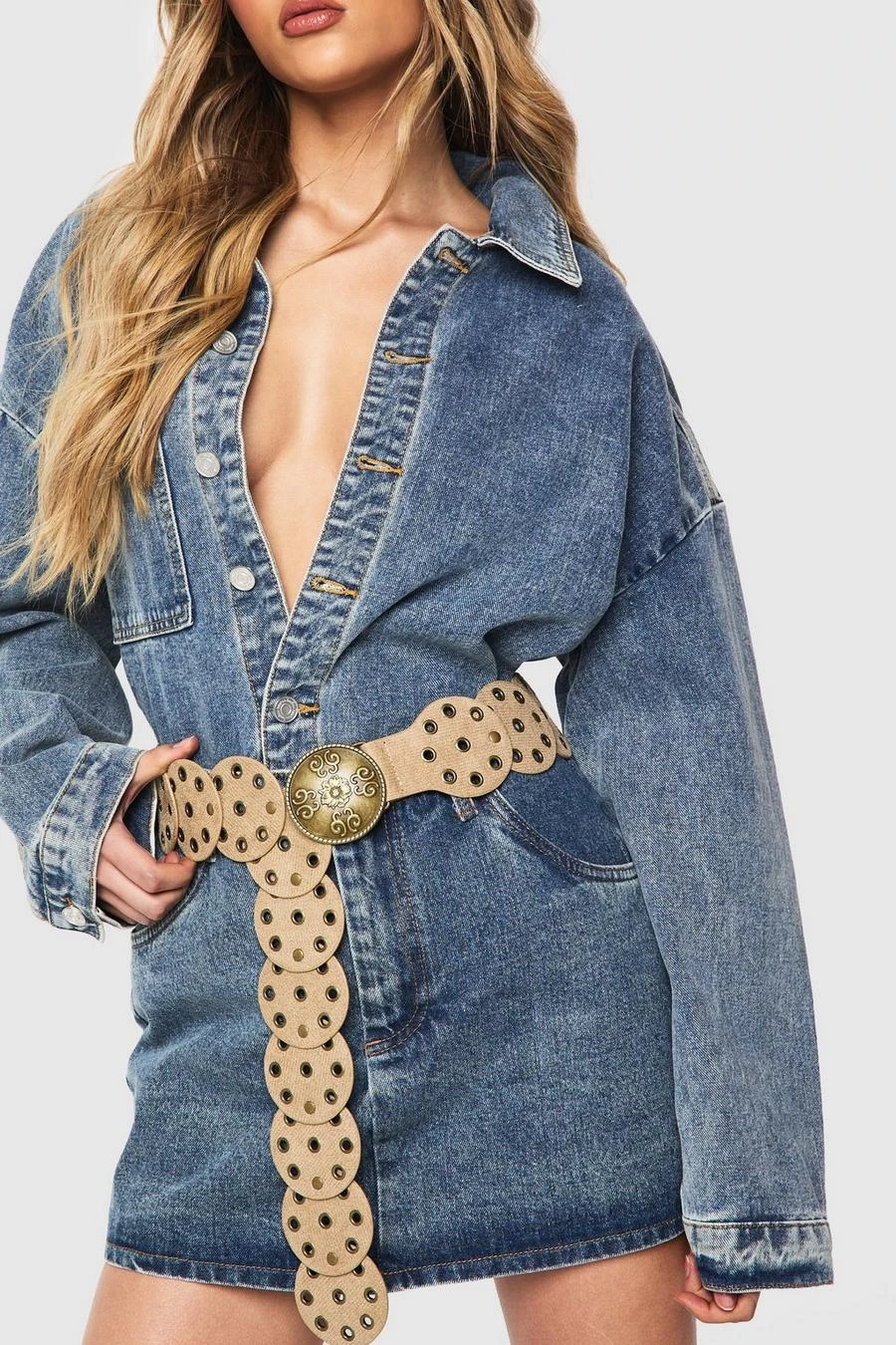 BOOHOO Faux Suede Mini Disc Belt 1 BOOHOO Faux Suede Mini Disc Belt