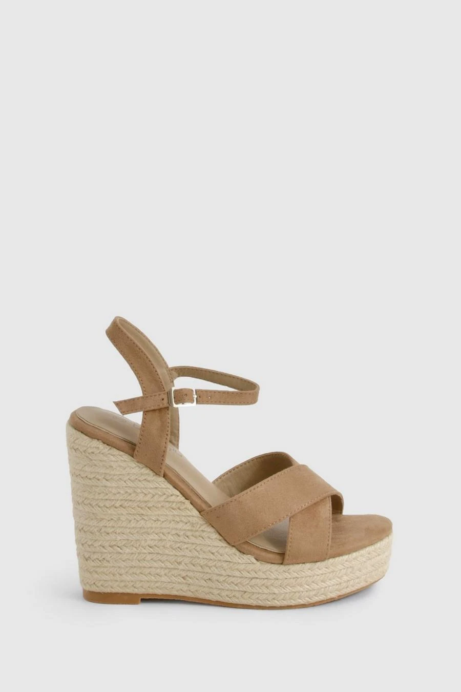 BOOHOO Wide Fit Crossover 2 Part Wedges 3 BOOHOO Wide Fit Crossover 2 Part Wedges - Image 3