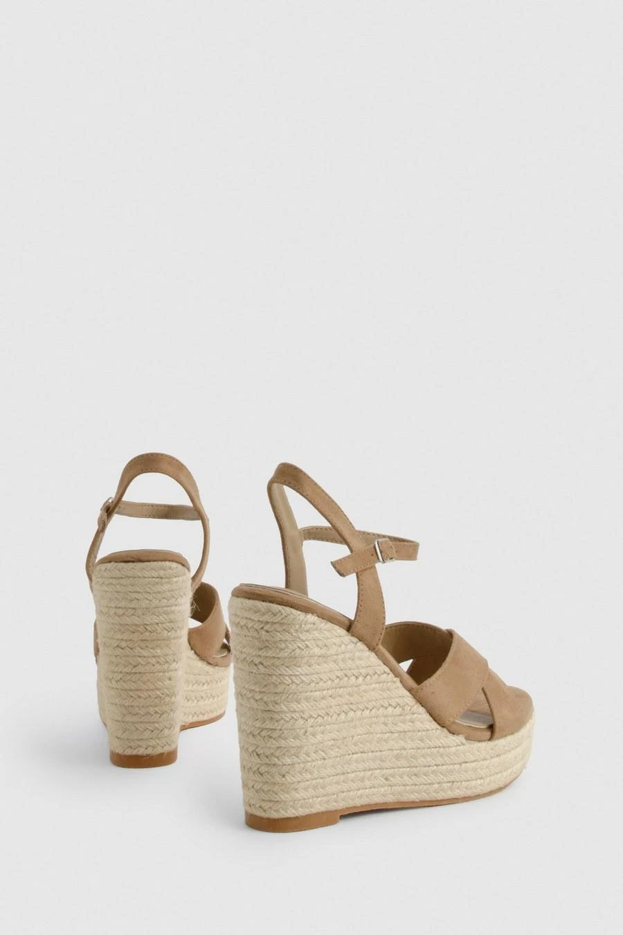 BOOHOO Wide Fit Crossover 2 Part Wedges 4 BOOHOO Wide Fit Crossover 2 Part Wedges - Image 4