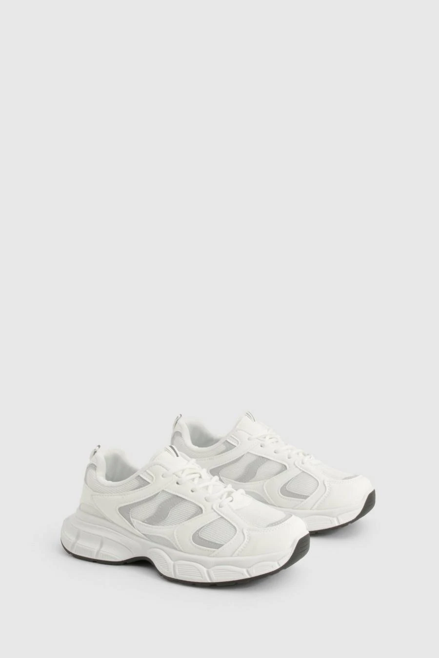 BOOHOO Chunky Mesh Panel Sport Trainers 2 BOOHOO Chunky Mesh Panel Sport Trainers - Image 2