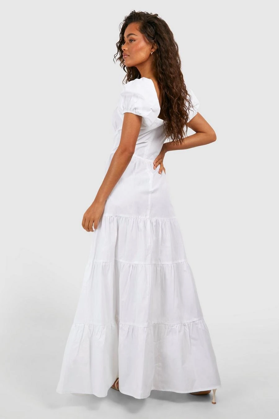 BOOHOO Cotton Poplin Tiered Maxi Dress 2 BOOHOO Cotton Poplin Tiered Maxi Dress - Image 2