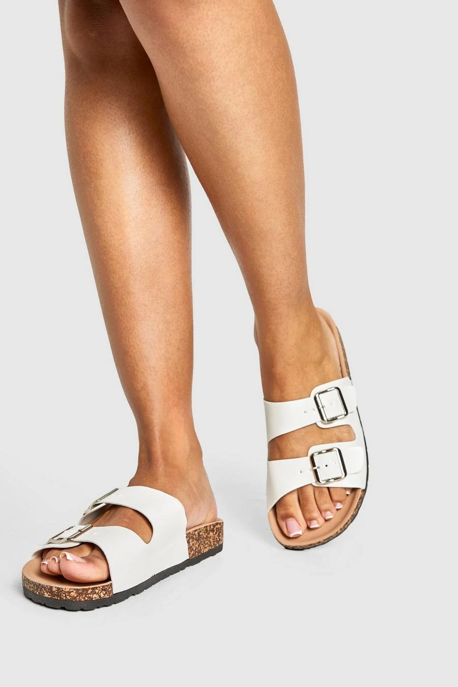 BOOHOO Double Buckle Footbed Slider 1 BOOHOO Double Buckle Footbed Slider