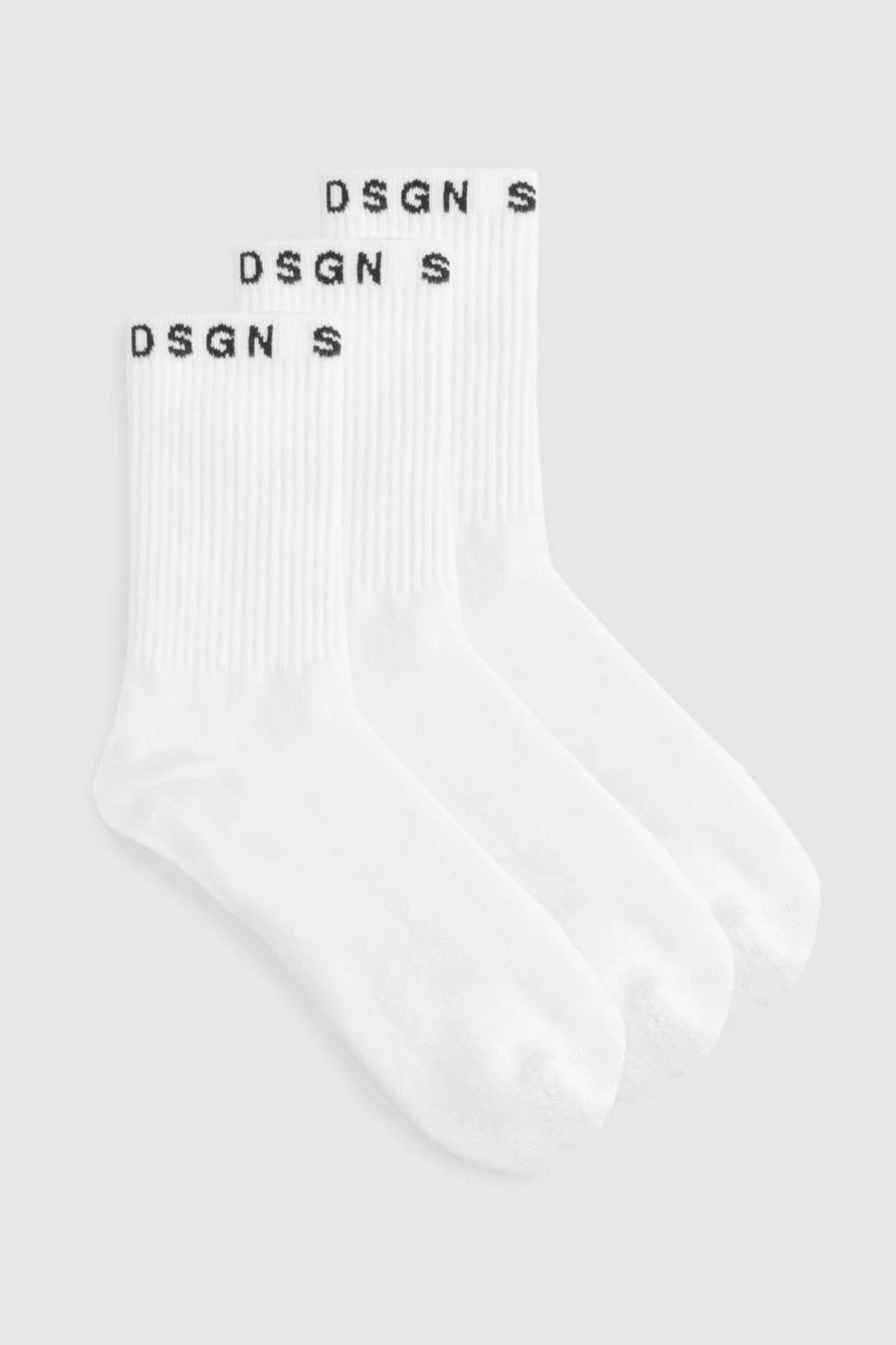 BOOHOO Dsgn Studio 3 Pack Sports Socks 1 BOOHOO Dsgn Studio 3 Pack Sports Socks
