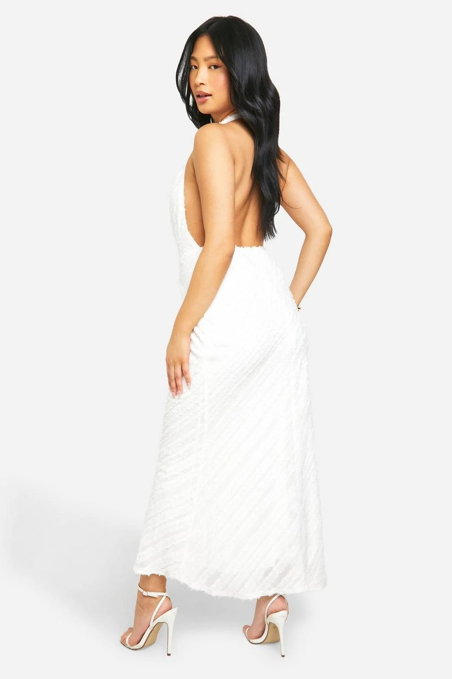 BOOHOO Petite Cowl Textured Maxi Dress 2 BOOHOO Petite Cowl Textured Maxi Dress - Image 2