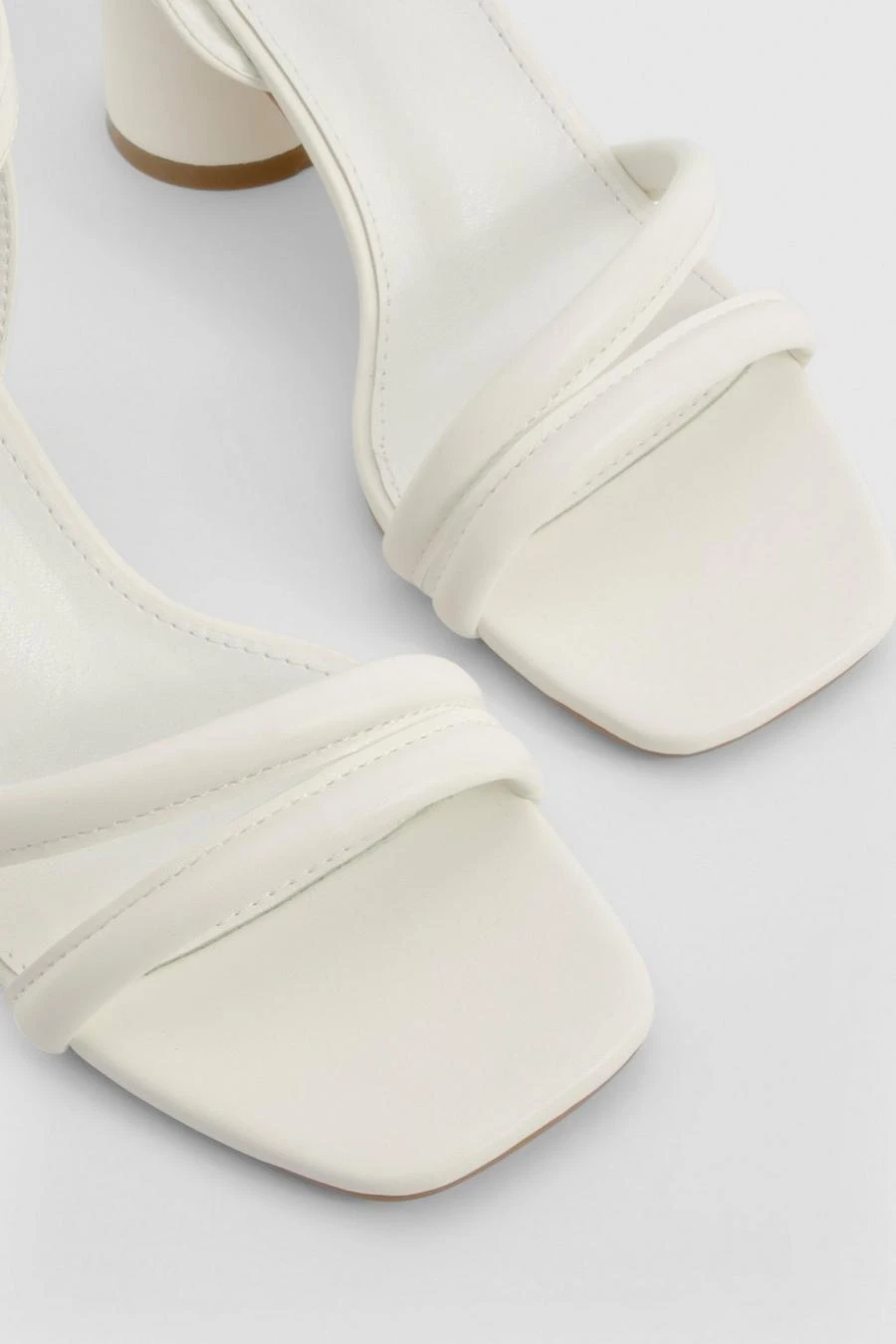 BOOHOO Statement Padded Strappy Mid Heels 4 BOOHOO Statement Padded Strappy Mid Heels - Image 4