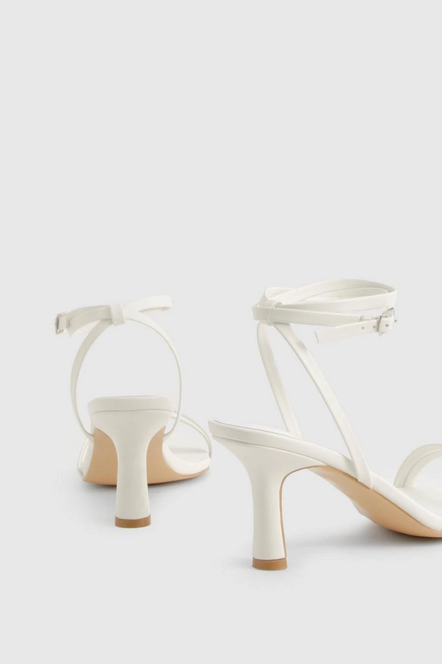 BOOHOO Wide Fit Double Strap Mid Height Heels 4 BOOHOO Wide Fit Double Strap Mid Height Heels - Image 4