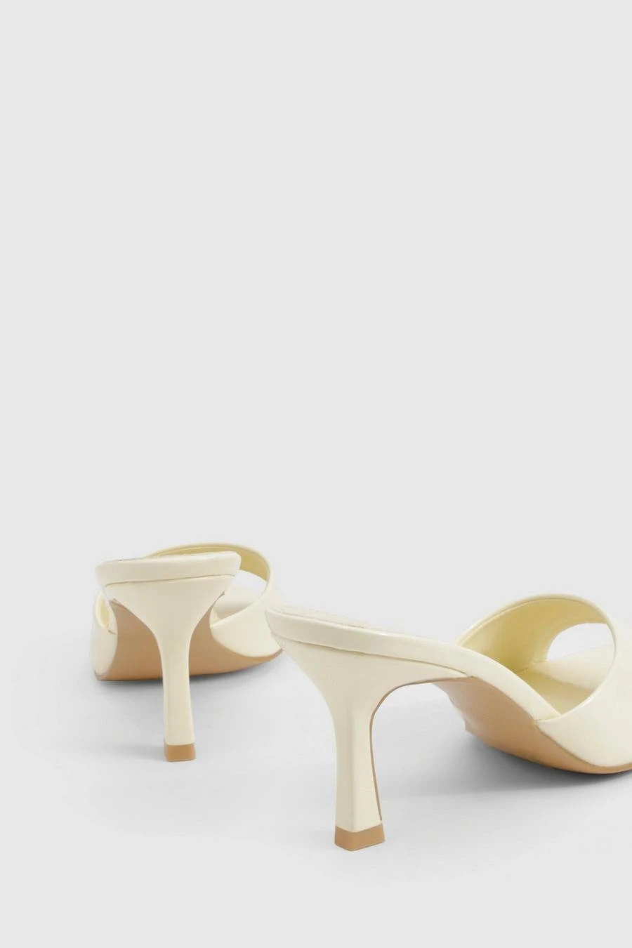 BOOHOO Lemon Low Stiletto Heeled Mules 4 BOOHOO Lemon Low Stiletto Heeled Mules - Image 4