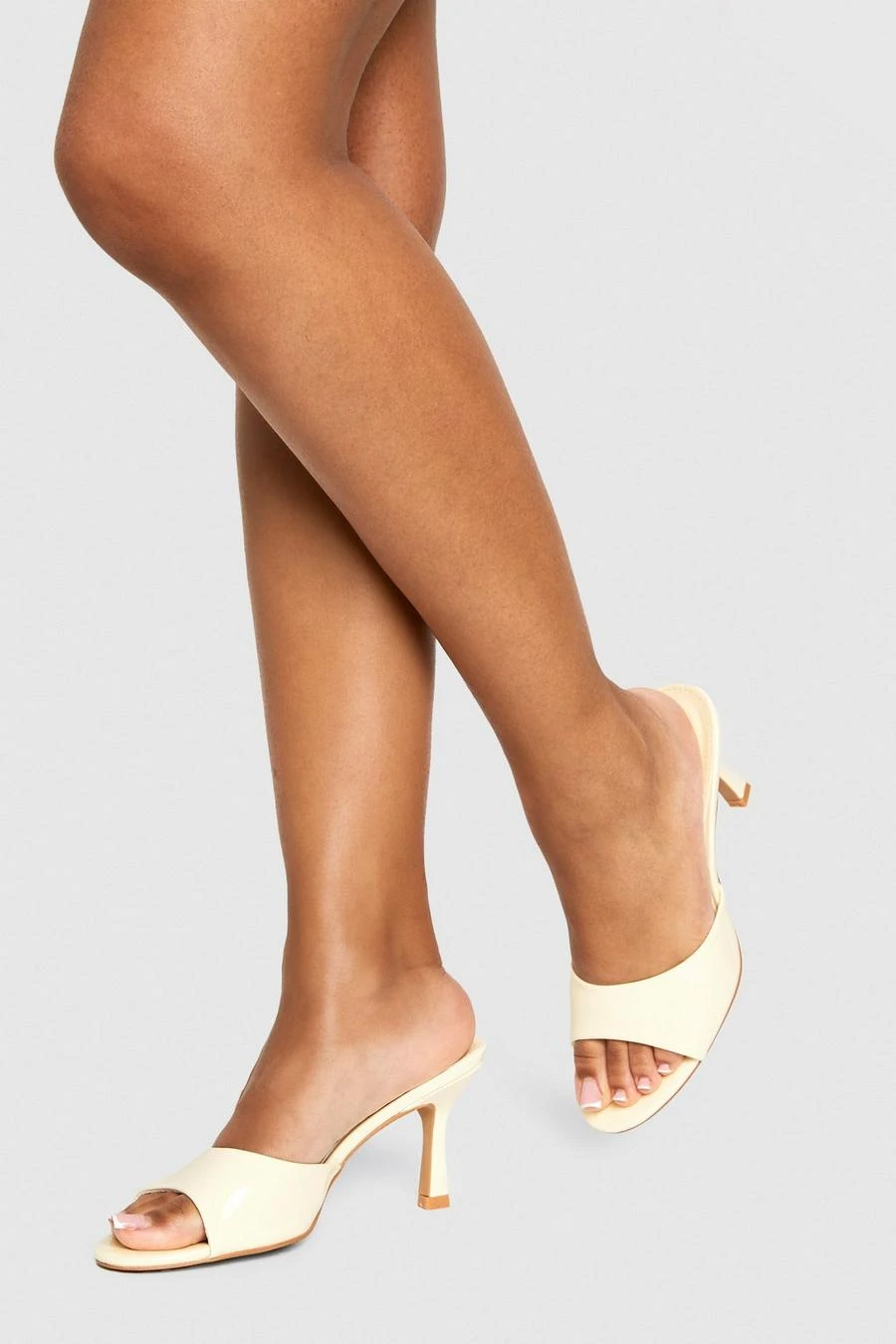 BOOHOO Lemon Low Stiletto Heeled Mules 1 BOOHOO Lemon Low Stiletto Heeled Mules